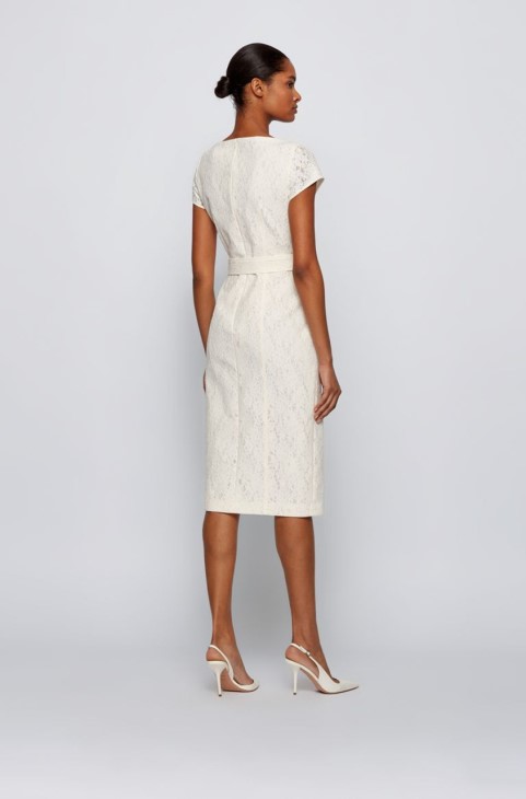 φόρεμα Boss Dergitala 50453439 λευκό
