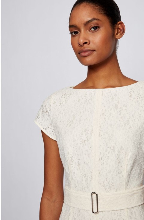 φόρεμα Boss Dergitala 50453439 λευκό
