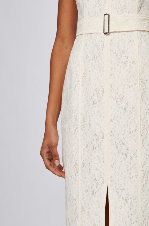 φόρεμα Boss Dergitala 50453439 λευκό
