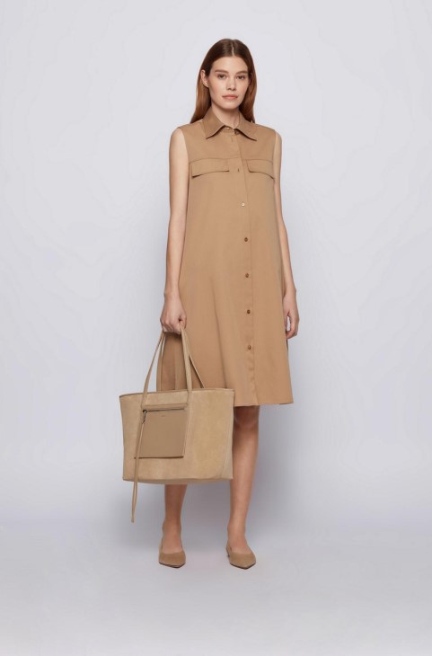 Boss Carrie Shopper 50453982 μπεζ
