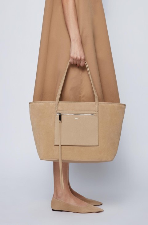 Boss Carrie Shopper 50453982 μπεζ
