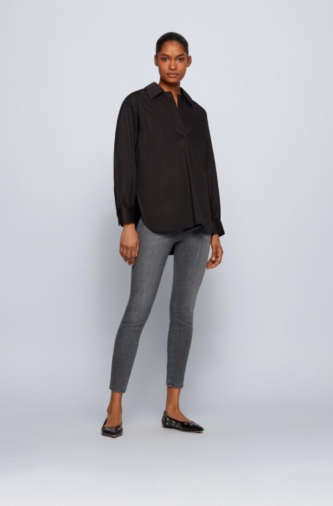 Boss Jeans Skinny Crop 50453823 γκρι
