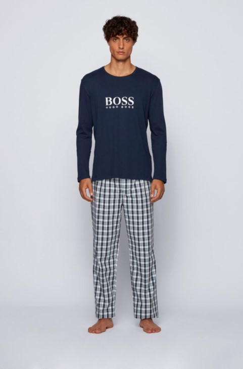 Boss Pajama Bottom 50437014 μπλε
