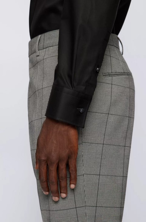 πουκάμισο Boss Jenno Nos 50327693 μαύρο
