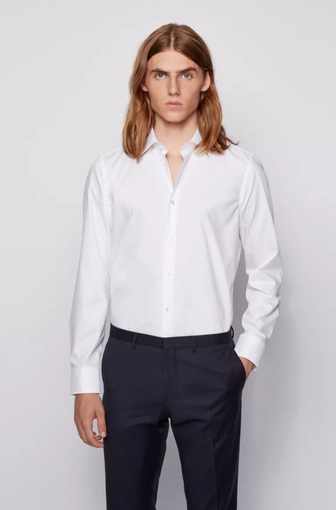 πουκάμισο Boss Jenno Nos 50327693 μαύρο
