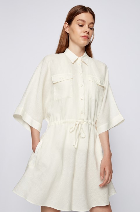 φόρεμα Boss C Drag 50453785 λευκό
