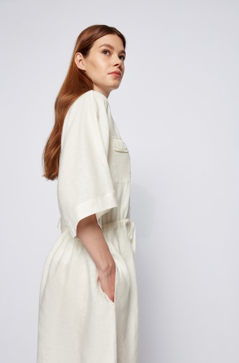 φόρεμα Boss C Drag 50453785 λευκό
