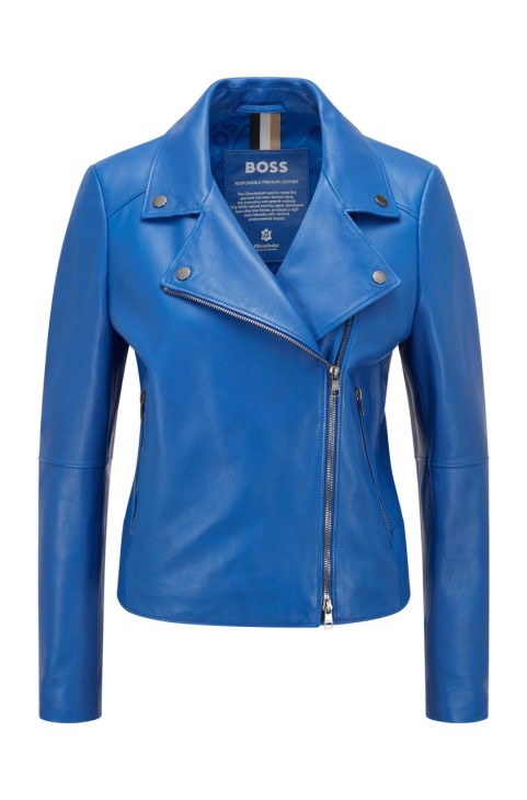 Boss Leather Jacket C Saleli 50457105 ασημί