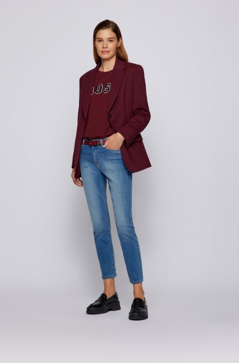 Boss Jeans Slim Crop 50458583 μπλε
