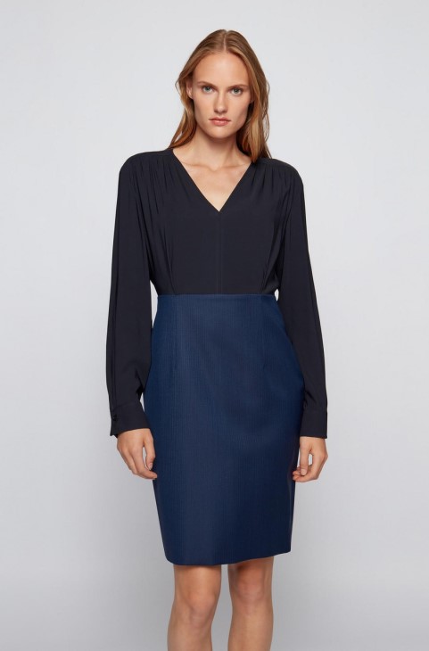 φόρεμα Boss Dasaria 50460528 μπλε
