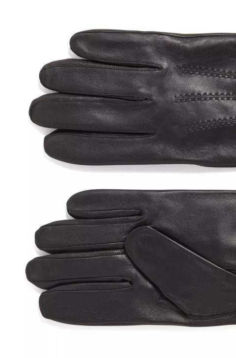 δερμάτινα γάντια Boss Hainz 50437119 καφέ
