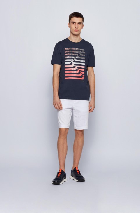 μπλουζάκι Boss Teeonic 50452846 μπλε