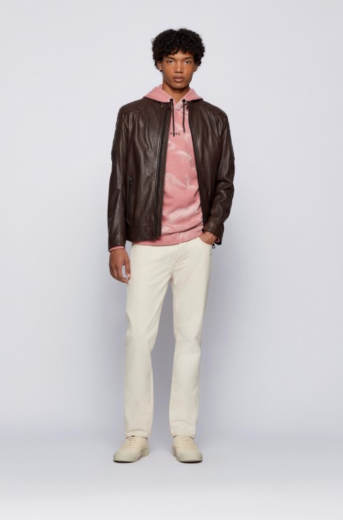 δερμάτινο μπουφάν Boss Jador 50452662 καφέ
