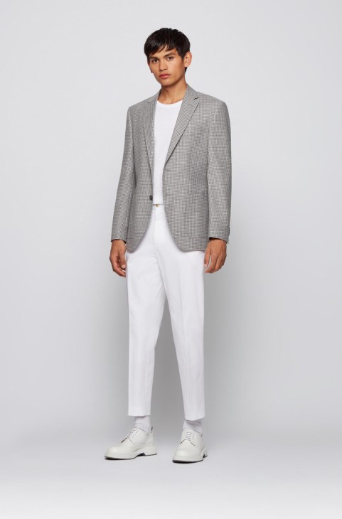 Boss Sport παλτό Janson8 50454443 ασημί
