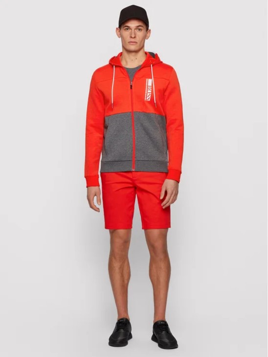 Boss Zip μέσω Hoodie Saggy 50447024 Navy
