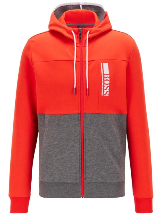 Boss Zip μέσω Hoodie Saggy 50447024 Navy
