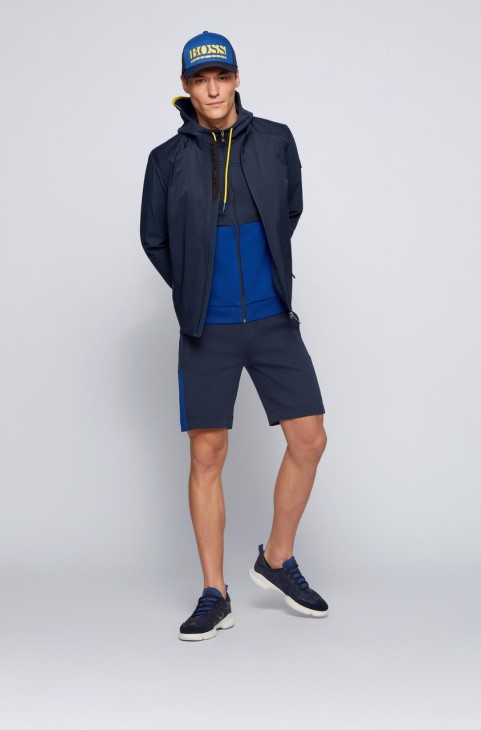 Boss Zip μέσω Hoodie Saggy 50447024 Navy
