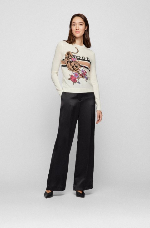 Boss Knit Fabianne 50463929 λευκό
