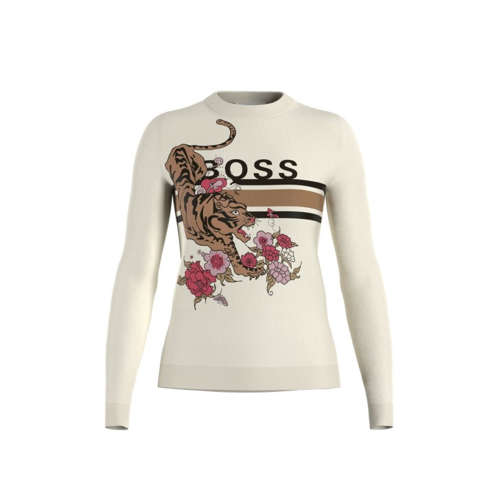 Boss Knit Fabianne 50463929 λευκό
