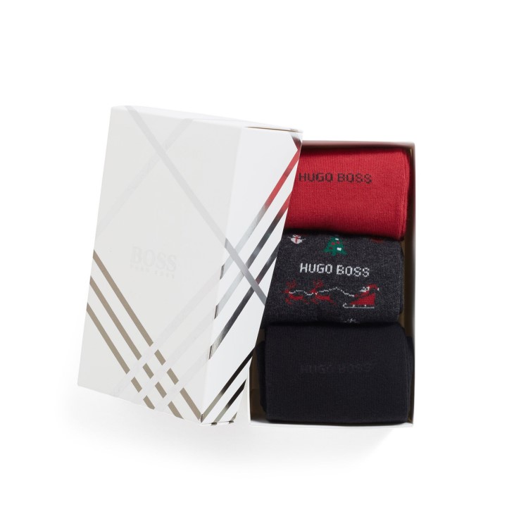 Χριστουγεννιάτικες κάλτσες Boss 3pk 50420243 μαύρες