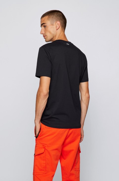 μπλουζάκι Boss T-casette 50460597 μαύρο
