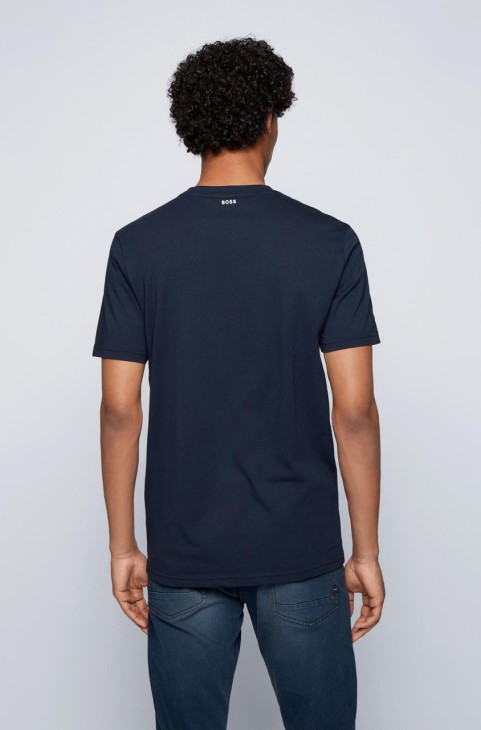 μπλουζάκι Boss T-casette 50460597 μαύρο
