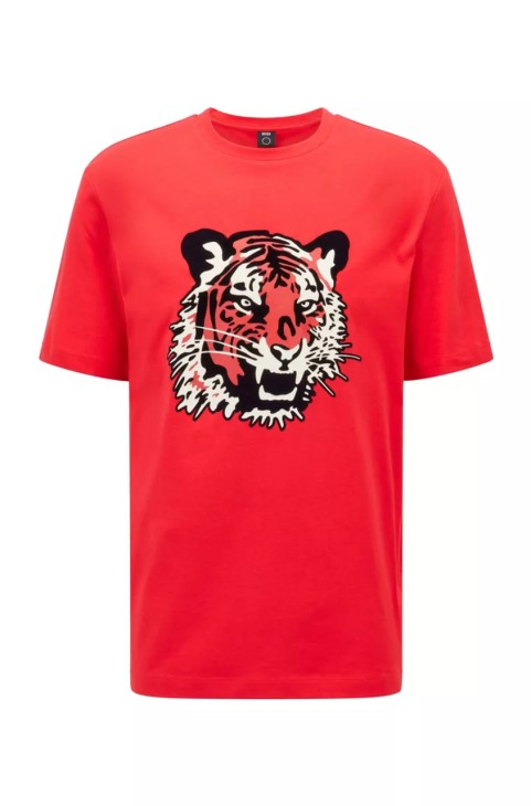 μπλουζάκι Boss Tiburt 50462724 κόκκινο
