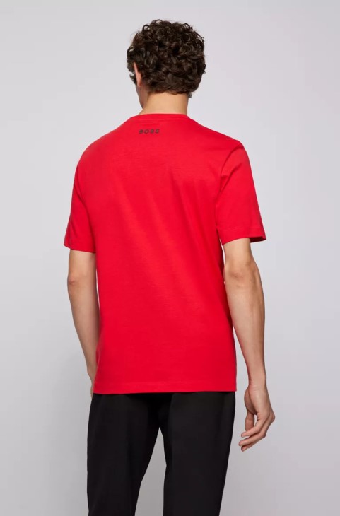μπλουζάκι Boss Tiburt 50462724 κόκκινο
