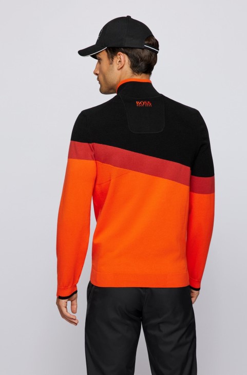 Boss Knit μισό φερμουάρ Zetto 50456148 μαύρο
