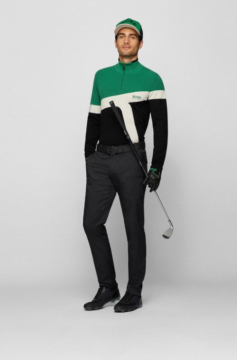 Boss Knit μισό φερμουάρ Zetto 50456148 μαύρο
