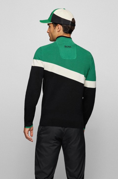 Boss Knit μισό φερμουάρ Zetto 50456148 μαύρο
