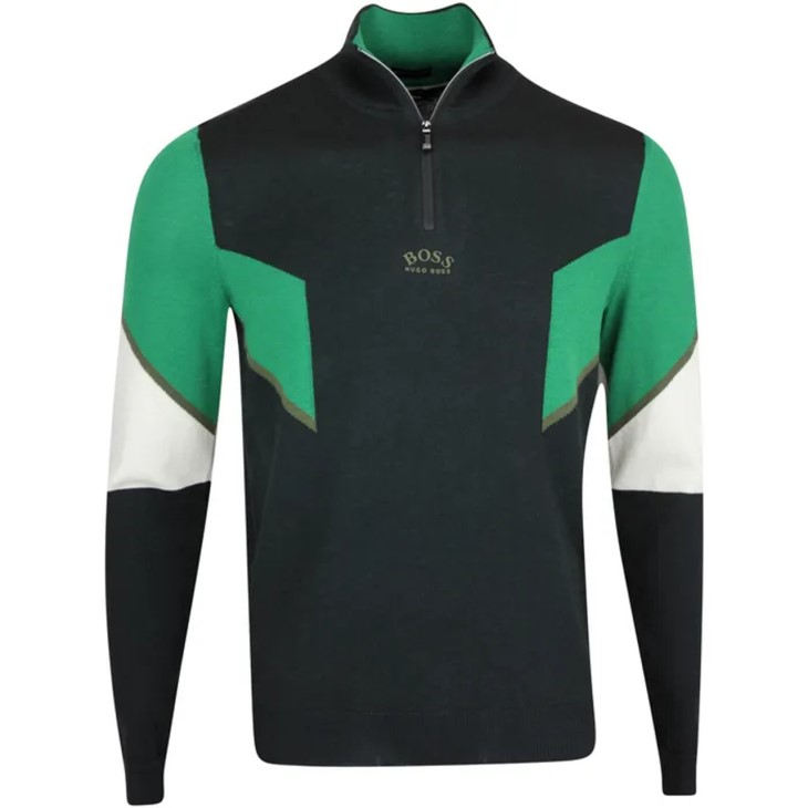 Boss Knit μισό φερμουάρ Zofin 50456126 μαύρο