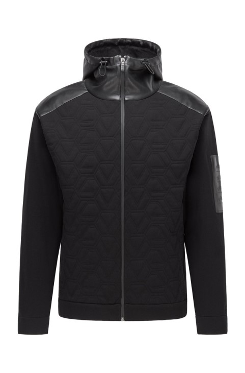 Boss Zip Through Jersey Max Aj 50456146 μαύρο