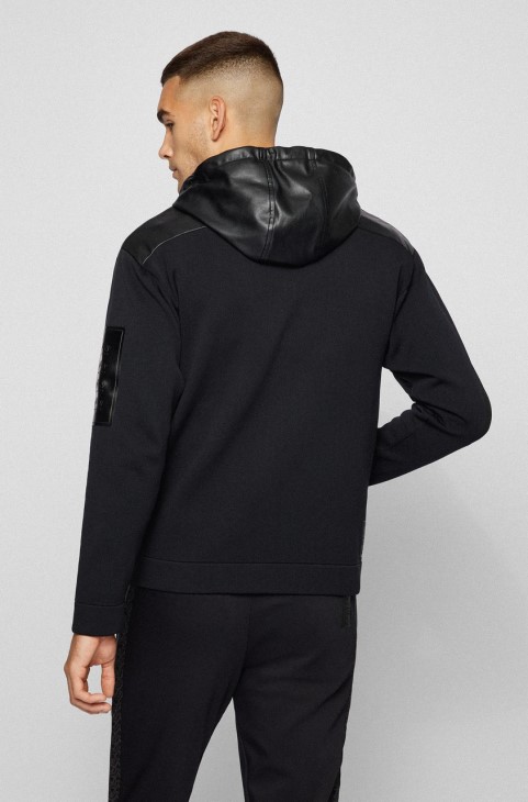 Boss Zip Through Jersey Max Aj 50456146 μαύρο
