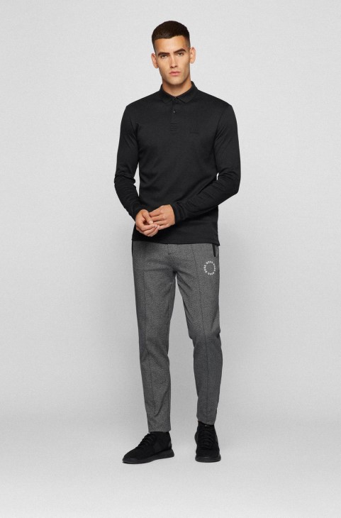 Boss L/s Polo Pirol 50451604 μαύρο