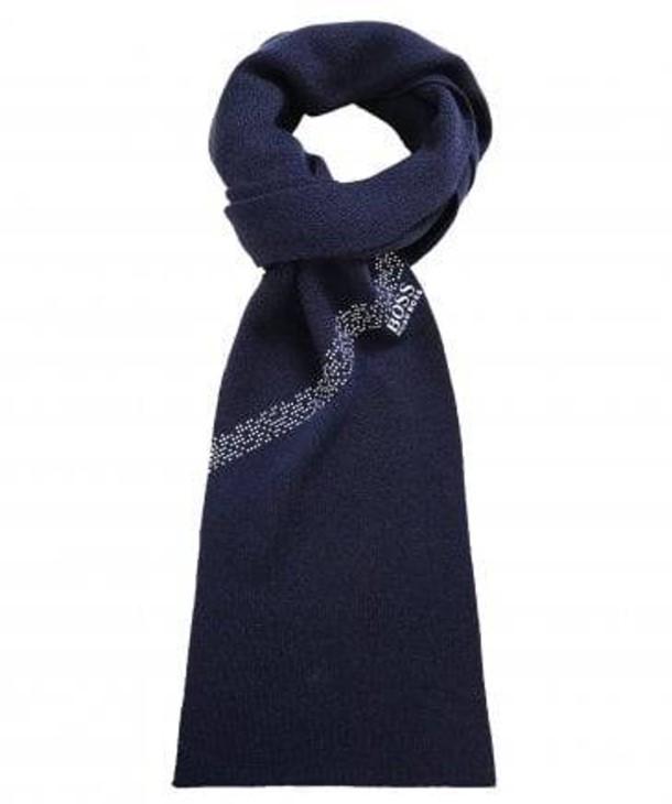 κασκόλ Boss Axello 50456156 μαύρο
