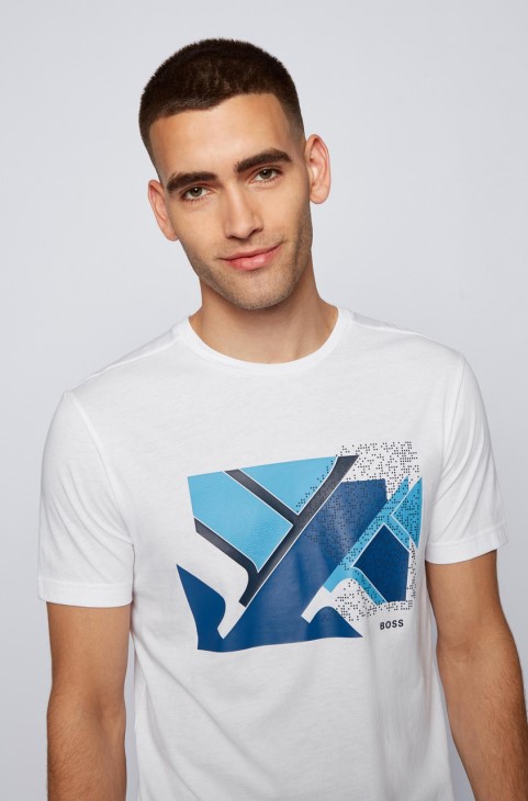 μπλουζάκι Boss Teeonic 50455766 μαύρο
