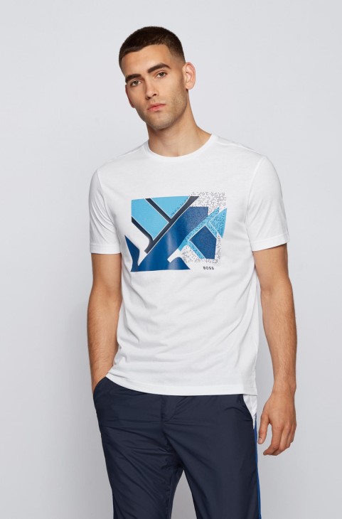 μπλουζάκι Boss Teeonic 50455766 μαύρο
