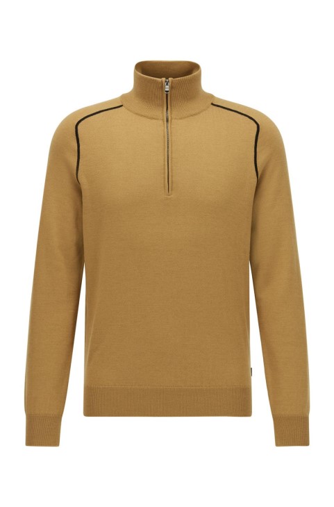 Boss Knit μισό φερμουάρ Nelo 50457678 Navy
