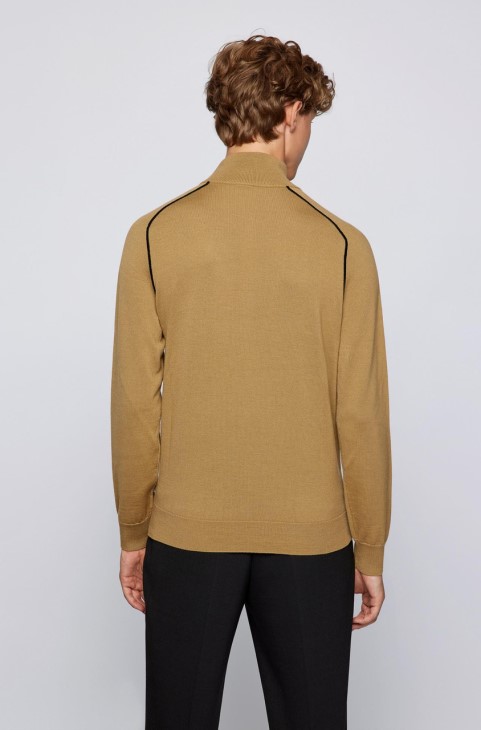 Boss Knit μισό φερμουάρ Nelo 50457678 Navy
