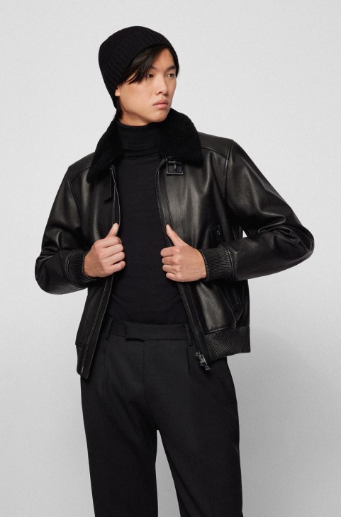 Boss Beanie Fati 50455712 μαύρο
