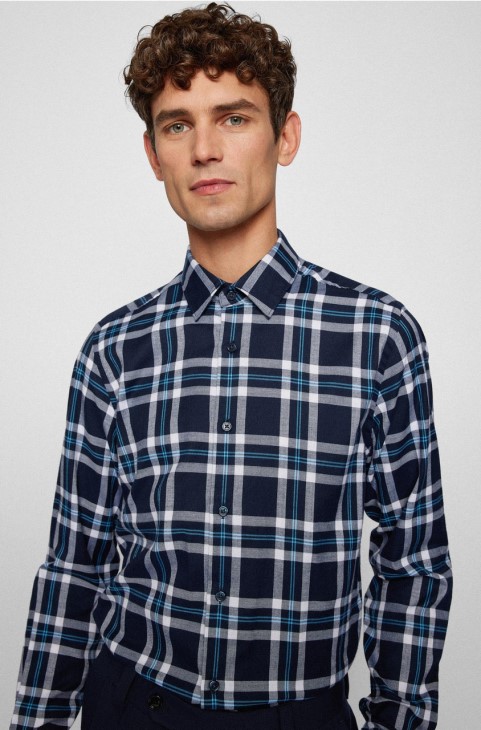 Boss Casual πουκάμισο Lukas 50458598 σκούρο μπλε
