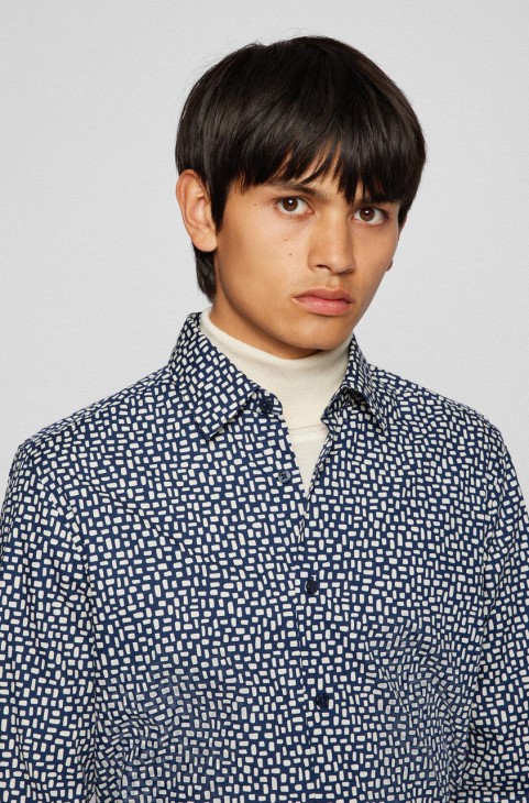 Boss Casual πουκάμισο Lukas 50458661 σκούρο μπλε
