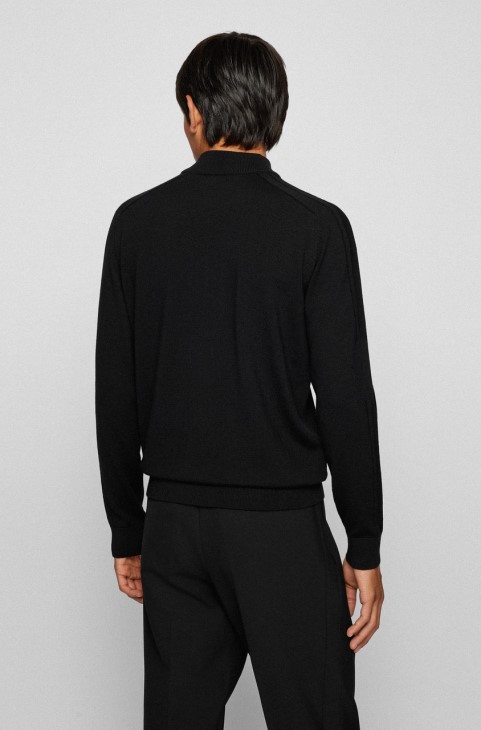 Boss X Porsche Boss Half Zip Knit Neal 50457707 μαύρο
