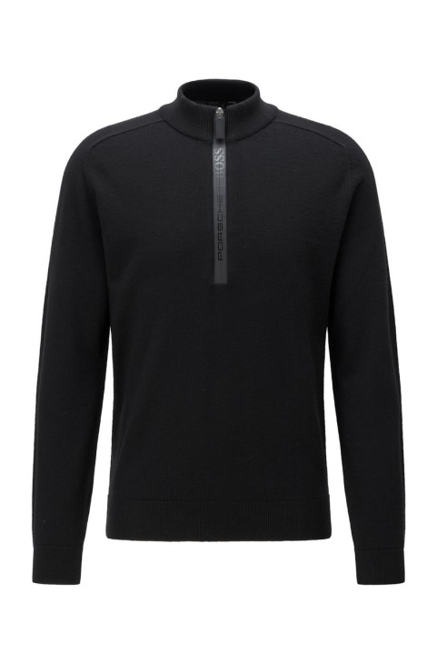 Boss X Porsche Boss Half Zip Knit Neal 50457707 μαύρο

