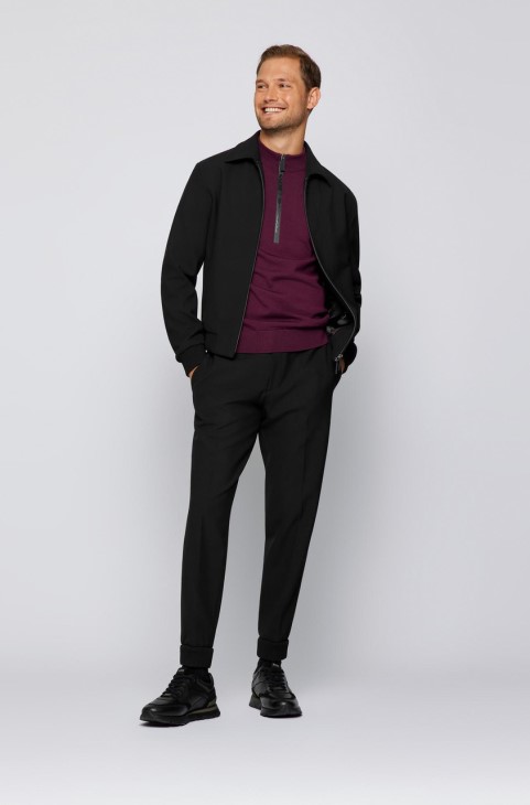 Boss X Porsche Boss Half Zip Knit Neal 50457707 μαύρο
