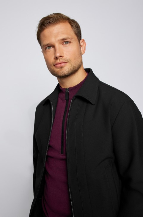 Boss X Porsche Boss Half Zip Knit Neal 50457707 μαύρο
