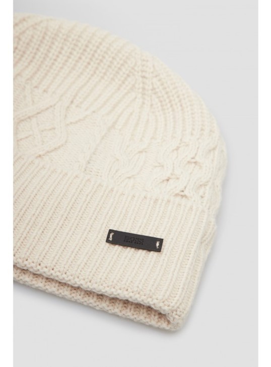Boss Cable-knit Beanie Nespolino 50455715 μαύρο
