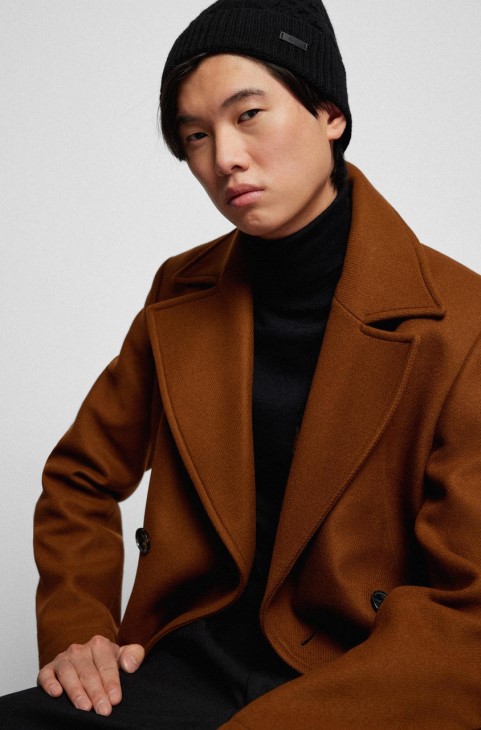 Boss Cable-knit Beanie Nespolino 50455715 μαύρο
