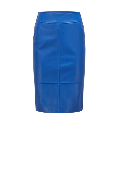 Boss δερμάτινη φούστα Selrita 50460741 μαύρη
